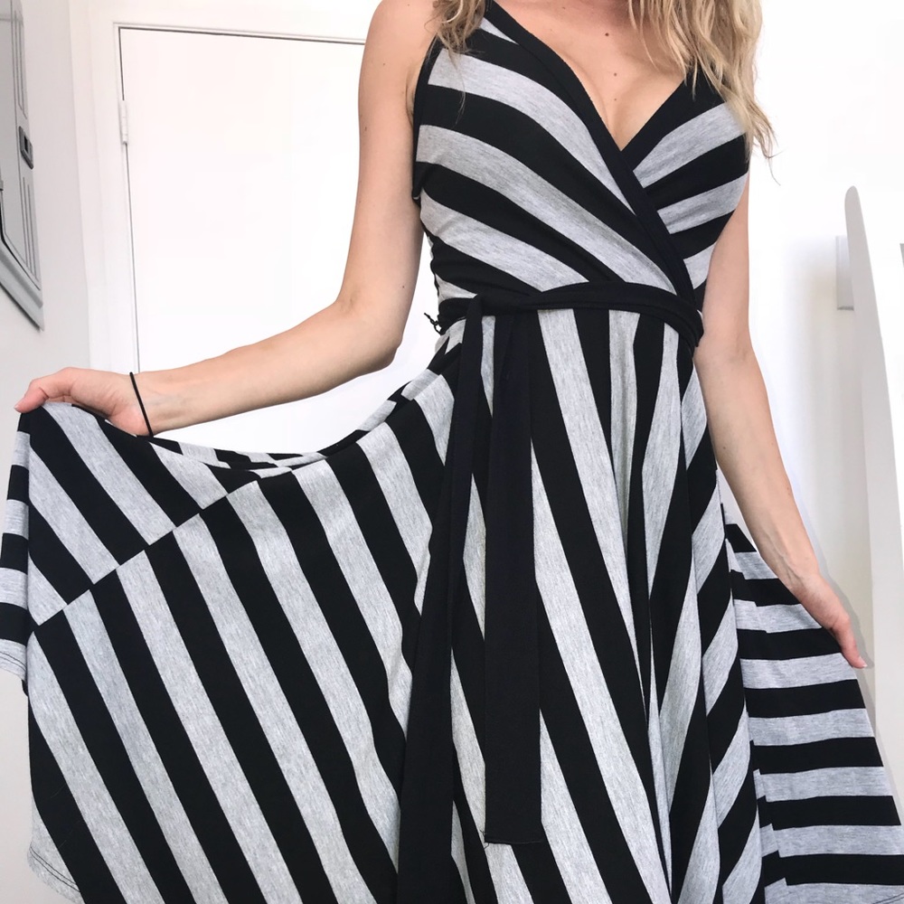 Black and grey summer dress